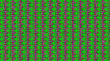 Kaleydoskop animasyonuna sahip renkli grafik deseni, psikedelik, hipnotik ve stroboskopik efektli bir arka planda, 16: 9 video biçiminde