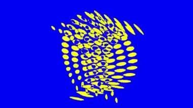 İki renkli ve üst üste binen grafik nesne, merkeze doğru iki zıt yönde dönerler, boyutları değişkendir, hipnotik, psikedelik ve stroboskopik bir etkisi vardır..