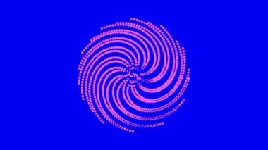 İki renkli ve üst üste binen grafik nesne, merkeze doğru iki zıt yönde dönerler, boyutları değişkendir, hipnotik, psikedelik ve stroboskopik bir etkisi vardır..