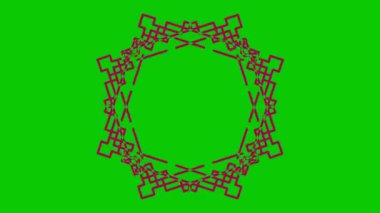 İki renkli ve üst üste binen grafik nesne, merkeze doğru iki zıt yönde dönerler, boyutları değişkendir, hipnotik, psikedelik ve stroboskopik bir etkisi vardır..