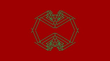 İki renkli ve üst üste binen grafik nesne, merkeze doğru iki zıt yönde dönerler, boyutları değişkendir, hipnotik, psikedelik ve stroboskopik bir etkisi vardır..