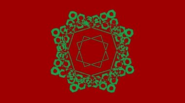 İki renkli ve üst üste binen grafik nesne, merkeze doğru iki zıt yönde dönerler, boyutları değişkendir, hipnotik, psikedelik ve stroboskopik bir etkisi vardır..