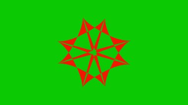 İki renkli ve üst üste binen grafik nesne, merkeze doğru iki zıt yönde dönerler, boyutları değişkendir, hipnotik, psikedelik ve stroboskopik bir etkisi vardır..