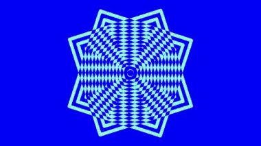 İki renkli ve üst üste binen grafik nesne, merkeze doğru iki zıt yönde dönerler, boyutları değişkendir, hipnotik, psikedelik ve stroboskopik bir etkisi vardır..