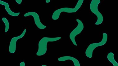 En az siyah arkaplan üzerinde renkli grafik nesne, tam ekrandan sıfıra boyutu küçülterek saat yönünde döndürür, sonra tam ekrana geri döner.