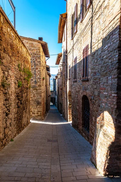 Bettona Etruszk Származású Umbria Falu Olaszország Assisi Közelében Emelkedik Fel — Stock Fotó