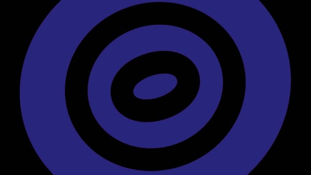 Objet graphique coloré sur un fond noir minimal, qui tourne dans le sens des aiguilles d'une montre en réduisant la taille du plein écran à zéro, puis revient au plein écran.