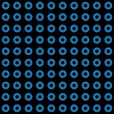 Sırtı sürekli tekrarlayan geometrik şekillerle betimleme