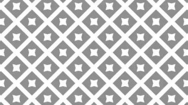 Siyah beyaz desenli, stroboskopik ve hipnotik etkiye sahip grafiksel desen, boyutu artarken ve sonra 16: 9 video biçiminde küçültürken,