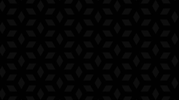 Graphic pattern in black and white with stroboscopic and hypnotic effect, while increasing in size and then reducing it, in 16: 9 video format