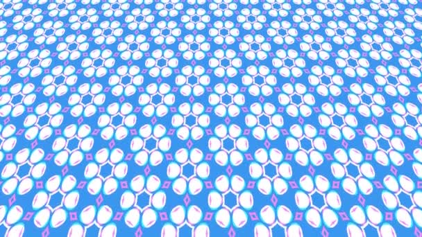Графічний Мотив Який Плитка Ходи Складається Дизайну Форм Кольоровими Текстурами — стокове відео