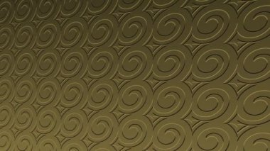 Asgari siyah arkaplan üzerinde altın sanat deseni, yatay olarak sola eğimli, sonra 4k 16: 9 video formatında renkli şekillerden oluşan sağa hareket eder.