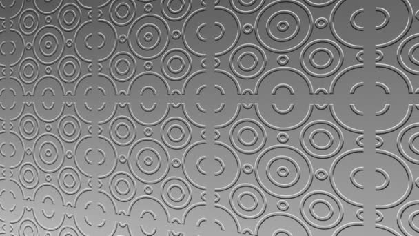 Black White Pattern Bas Relief Minimal Background Tilted Horizontally Initially — Stock Video