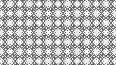 Siyah beyaz desenli, stroboskopik ve hipnotik etkiye sahip grafiksel desen, boyutu artarken ve sonra 16: 9 video biçiminde küçültürken,