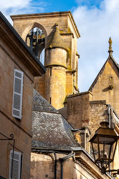 Sarlat Aquitaine Francie Hlavní Město Prigord Noir Středověké Vesnice Plné — Stock fotografie