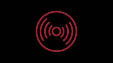 Merkezde saat yönünde dönen renkli grafik nesne, boyutu değişen, hipnotik, psikedelik ve stroboskopik bir efekte sahip bir zemin üzerinde, 16: 9 video biçiminde.