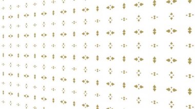 Asgari siyah arkaplan üzerindeki renk deseni, başlangıçta yatay olarak sola eğimli, sonra sağa hareket eder, geometrik şekillerden oluşur, 4k 16: 9 video biçiminde..