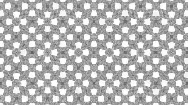 Siyah beyaz desenli, stroboskopik ve hipnotik etkiye sahip grafiksel desen, boyutu artarken ve sonra 16: 9 video biçiminde küçültürken,