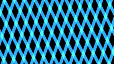 İki renk çubuğu kesişerek eşkenar bir eşkenar dörtgen arkaplan oluşturuyor. Hipnoz etkisi, merkezdeki dayanak noktası ve tüm arkaplanı kaplıyor. Farklı renk şeritlerinden oluşuyor..