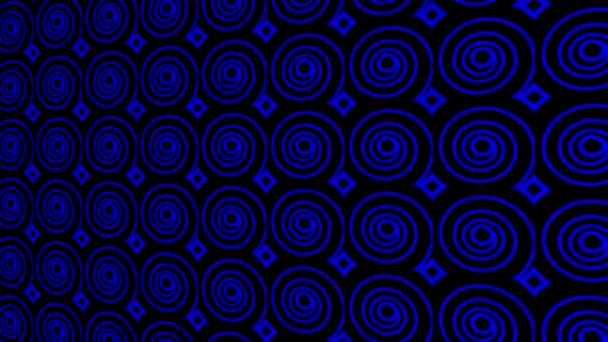 最小限の黒の背景に色のパターンは 水平方向に左に傾け 次に右に移動し 幾何学的な形で構成され 9ビデオ形式で — ストック動画