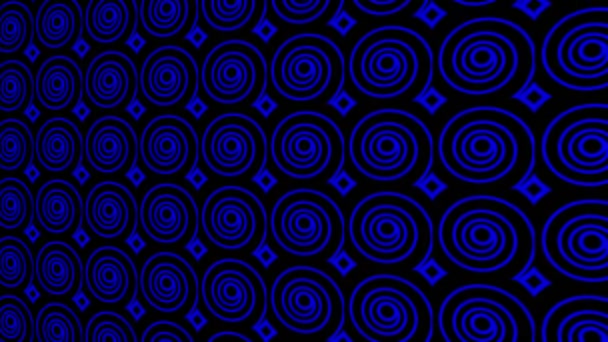 Modèle de couleur sur un fond noir minimal, incliné horizontalement d'abord à gauche puis se déplace vers la droite, composé de formes géométriques, au format vidéo 4k 16 : 9 .