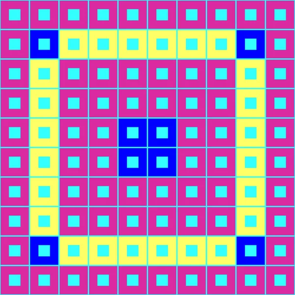 Ilustracja Powtarzalnymi Geometrycznymi Kształtami Pokrywającymi Tło Rysunek Kolorowym Wzorem Który — Zdjęcie stockowe