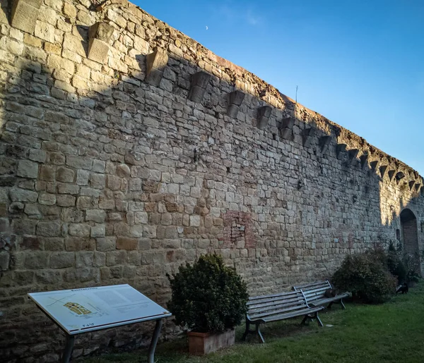 Buonconvento Μεσαιωνικό Χωριό Στην Τοσκάνη Ιταλία Περιτριγυρισμένο Από Τείχη Χτισμένα — Φωτογραφία Αρχείου