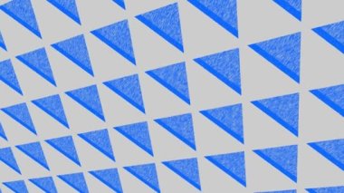 Asgari siyah arkaplanda kalem darbesi ile renk motifi, yatay ve dikey eğimli, başlangıçta soldan sağa hareket ediyor, sonra geometrik şekillerden oluşuyor.