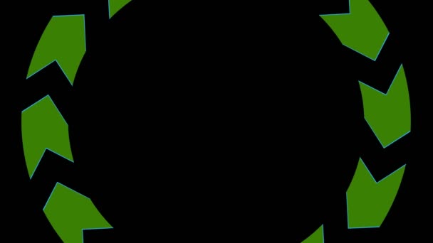 Objet graphique coloré sur un fond noir minimal, qui tourne dans le sens des aiguilles d'une montre en réduisant la taille du plein écran à zéro, puis revient au plein écran.