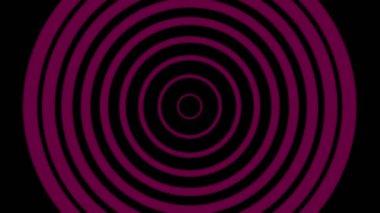 En az siyah arkaplan üzerinde renkli grafik nesne, tam ekrandan sıfıra boyutu küçülterek saat yönünde döndürür, sonra tam ekrana geri döner.