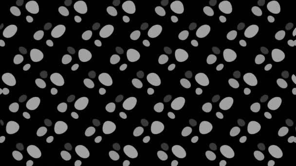 Abstract Black White Animation Minimal Background Wave Effect Which Varies — ストック動画