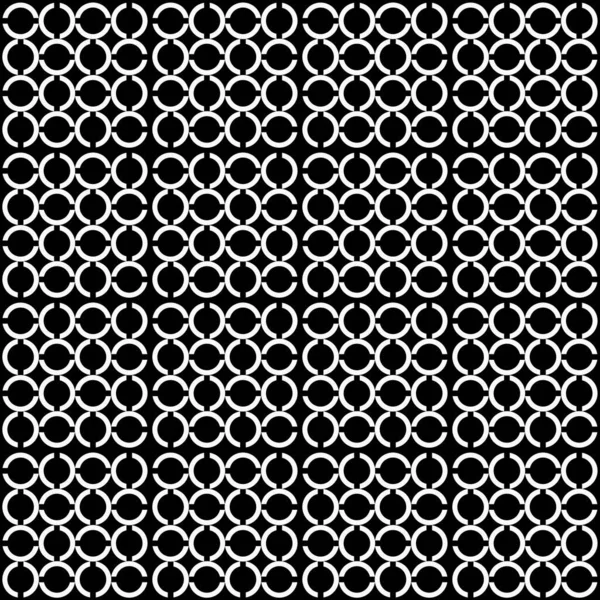 Ilustracja Czarne Białe Powtarzającymi Się Geometrycznymi Kształtami Pokrywającymi Tło Edytowalny — Zdjęcie stockowe