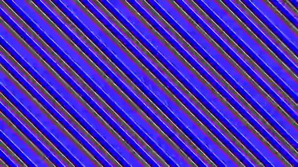 两个色条 对角线向相反方向运动 具有催眠效果 在中心固定点 覆盖整个背景 由不同的色条组成 — 图库视频影像