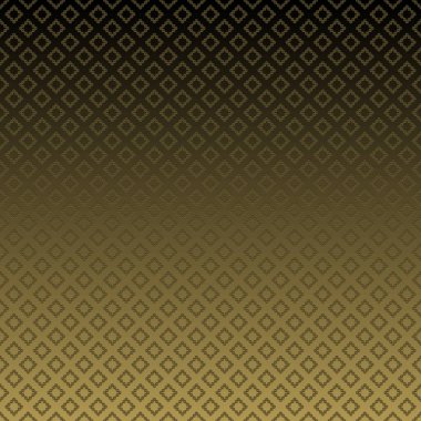 Altın desenli illüstrasyon, arka planda tekrarlanan geometrik şekillerle bas-yardım efekti. Motifler, ağ, duvar kağıdı, dijital grafikler ve sanatsal dekorasyonlar için tasarım.
