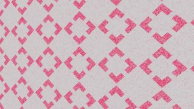 Asgari siyah arkaplan üzerindeki renk deseni, başlangıçta yatay olarak sola eğimli, sonra sağa hareket eder, geometrik şekillerden oluşur, 4k 16: 9 video biçiminde..