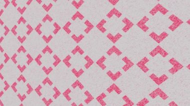 Asgari siyah arkaplan üzerindeki renk deseni, başlangıçta yatay olarak sola eğimli, sonra sağa hareket eder, geometrik şekillerden oluşur, 4k 16: 9 video biçiminde..