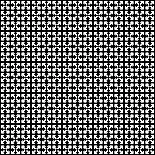Ilustración Blanco Negro Con Formas Geométricas Repetidas Que Cubren Fondo — Foto de Stock