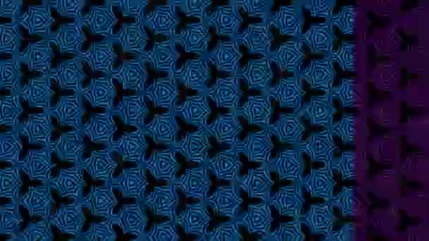 Double motif graphique coloré avec animation, qui divise l'arrière-plan se déplaçant de l'un à l'autre, sur un fond avec un effet psychédélique, hypnotique et stroboscopique, au format vidéo 16 : 9 