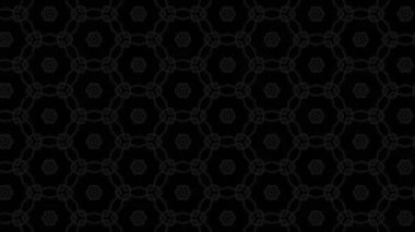 Siyah beyaz desenli, stroboskopik ve hipnotik etkiye sahip grafiksel desen, boyutu artarken ve sonra 16: 9 video biçiminde küçültürken,