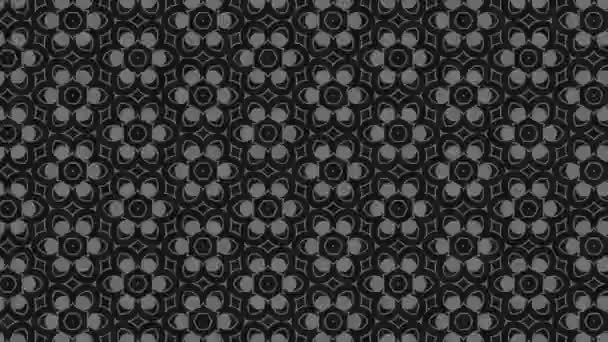 Grafický Vzor Černé Bílé Stroboskopickým Hypnotickým Efektem Při Zvětšení Následném — Stock video
