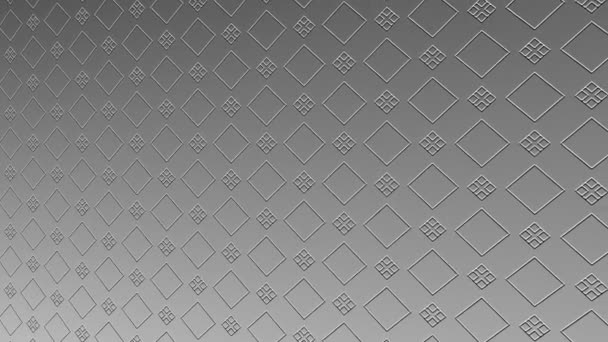 Black White Pattern Bas Relief Minimal Background Tilted Horizontally Initially — Stock Video