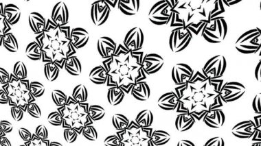 Geometrik şekilli küçük siyah arkaplan üzerinde renk deseni, yatay ve dikey eğimli, başlangıçta soldan sağa hareket ediyor, geometrik şekillerden oluşuyor..