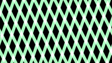 İki renk çubuğu kesişerek eşkenar bir eşkenar dörtgen arkaplan oluşturuyor. Hipnoz etkisi, merkezdeki dayanak noktası ve tüm arkaplanı kaplıyor. Farklı renk şeritlerinden oluşuyor..