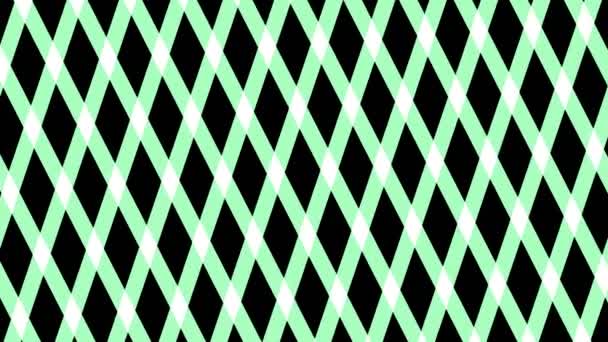 Две Цветовые Полосы Которые Пересекаются Создавая Фон Ромба Гипнотическим Эффектом — стоковое видео