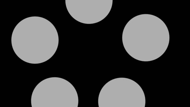 Grafisch Object Zwart Wit Met Stroboscopisch Hypnotiserend Effect Dat Met — Stockvideo