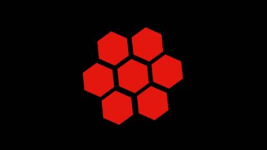 Merkezde saat yönünde dönen renkli grafik nesne, boyutu değişen, hipnotik, psikedelik ve stroboskopik bir efekte sahip bir zemin üzerinde, 16: 9 video biçiminde.