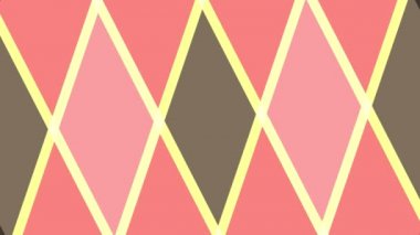 İki renk çubuğu kesişerek eşkenar bir eşkenar dörtgen arkaplan oluşturuyor. Hipnoz etkisi, merkezdeki dayanak noktası ve tüm arkaplanı kaplıyor. Farklı renk şeritlerinden oluşuyor..