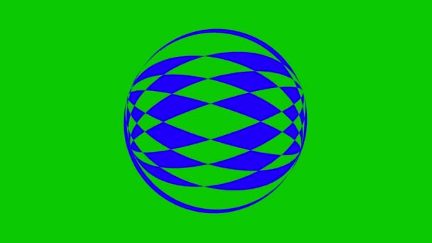 Deux objets graphiques colorés et se chevauchant, qui tournent dans les deux directions opposées au centre, de taille variable, sur un fond d'effet hypnotique, psychédélique et stroboscopique.