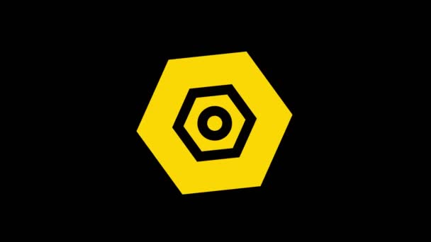 Objet graphique coloré qui tourne dans le sens des aiguilles d'une montre au centre, de taille variable, sur fond d'effet hypnotique, psychédélique et stroboscopique, au format vidéo 16 : 9.