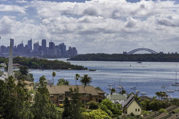 View of Sydney skyline from Watson's Bay